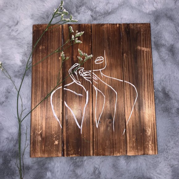 Wooden Line Painting Handmade - Picture 4 of 4